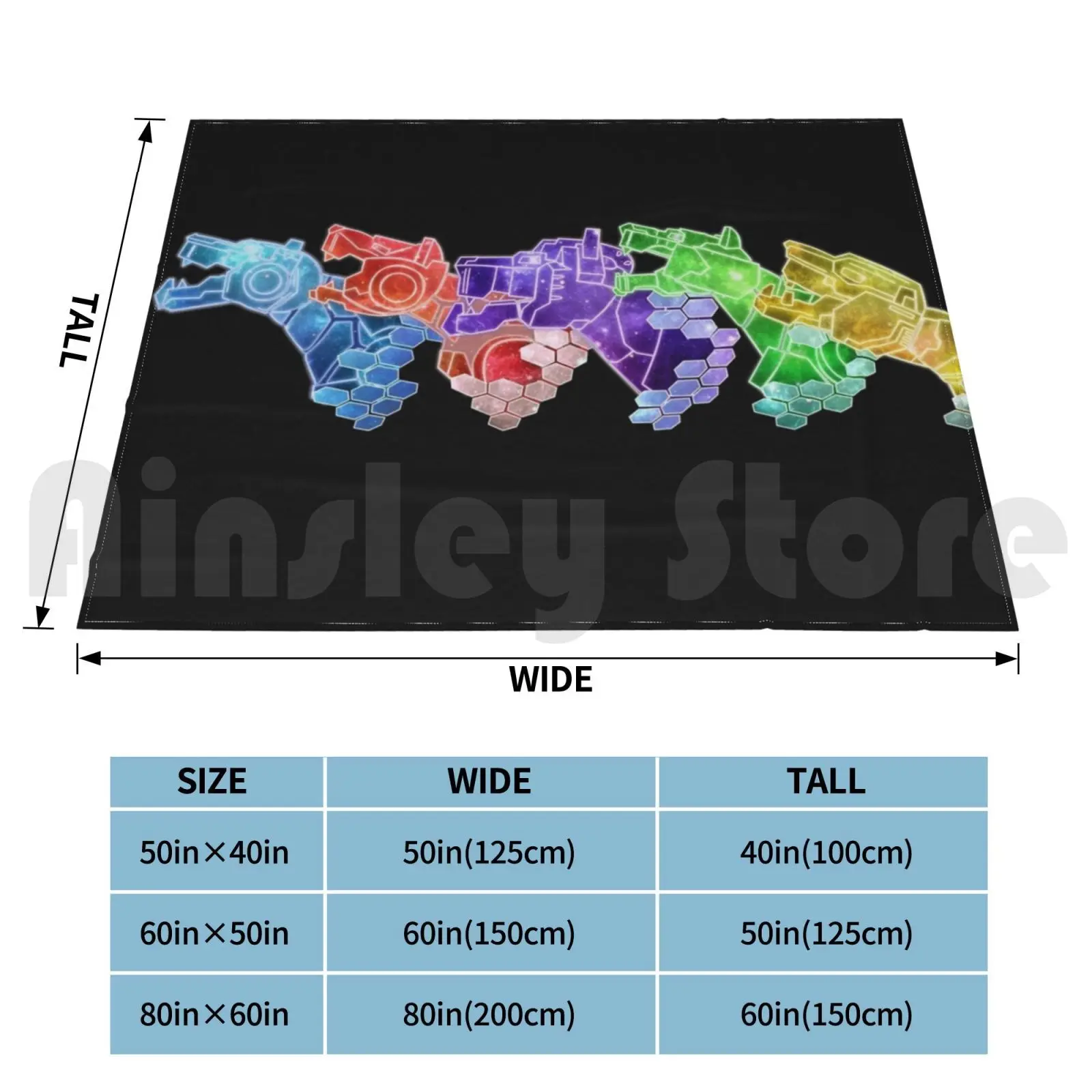 Lion Roar-Group Blanket Fashion Custom 669 Lions Lion Voltron Color Blue Red Purple Black Green Yellow