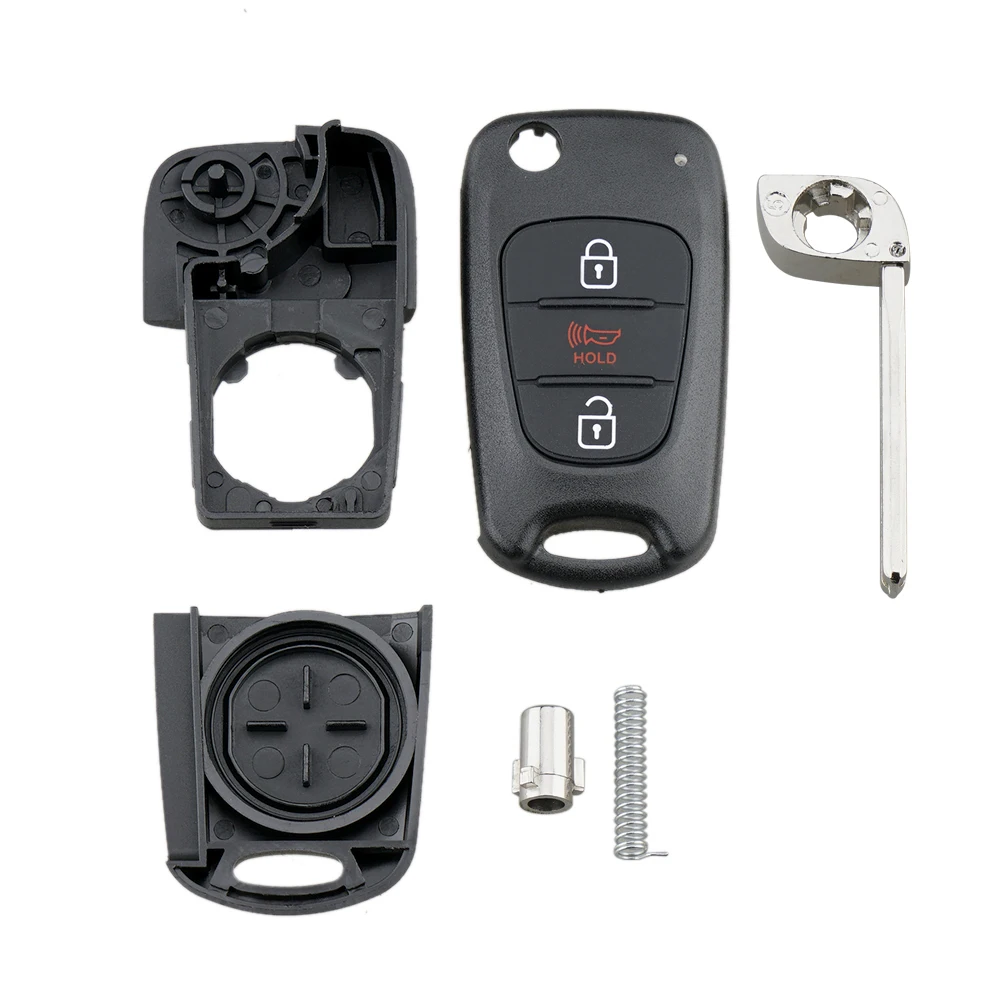 Carcasa de llave remota de coche, 3 botones, sin cortar, reemplazo para KIA SOUL 2010-2013 Hyundai I30 IX35 Kia K2 K5
