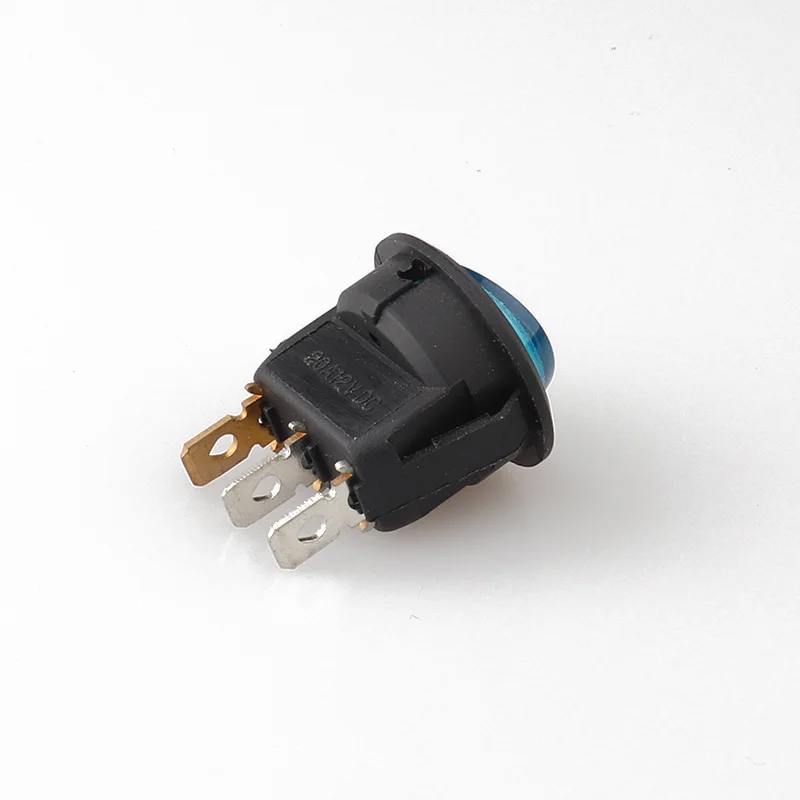 KCD2-101ND 5 Warna LED 3 Pin SPST Perahu Switch I/O Snap-In Rocker Posisi Switch