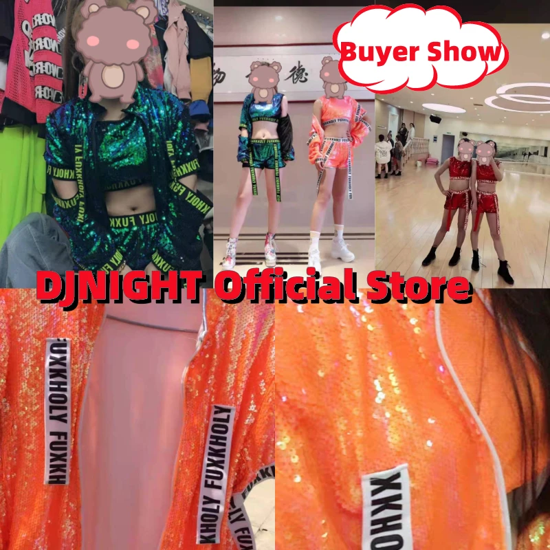 Jazz Dance Costumes Sequin Set Women Hip Hop Clothing Street Dancewear Nightclub Singer Dj Ds Dancer Rave Outfit Ladies DT1212