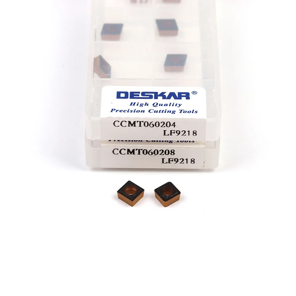 DESKAR CCMT060204 CCMT060208 LF9218 Dụng Cụ Xoay Lưỡi Dao Đôi Phủ Carbide Máy Tiện Thép Dụng Cụ Phần
