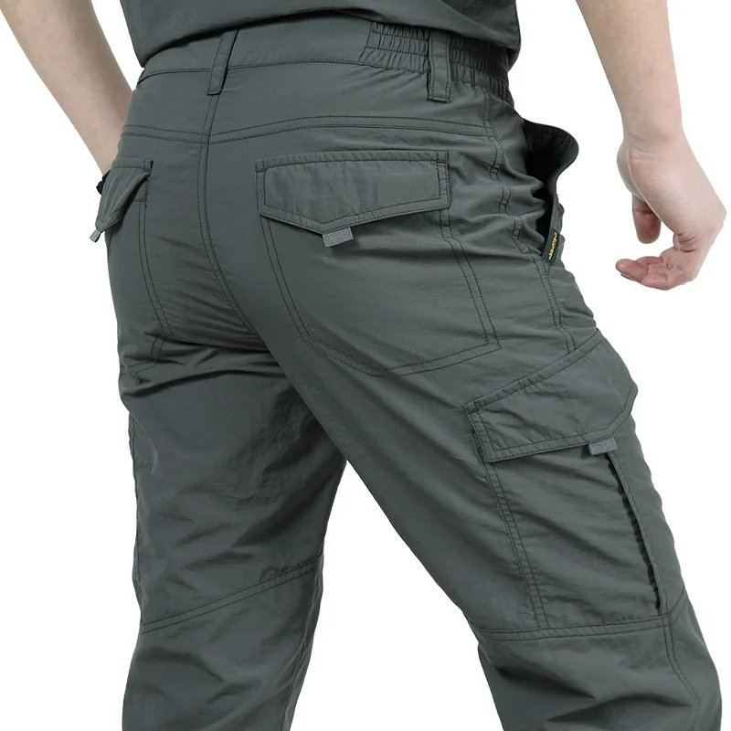 

Men's Lightweight Tactical Pants Breathable Autumn Casual Army Military Long Trousers Male Waterproof Quick Dry Cargo Pants 2020