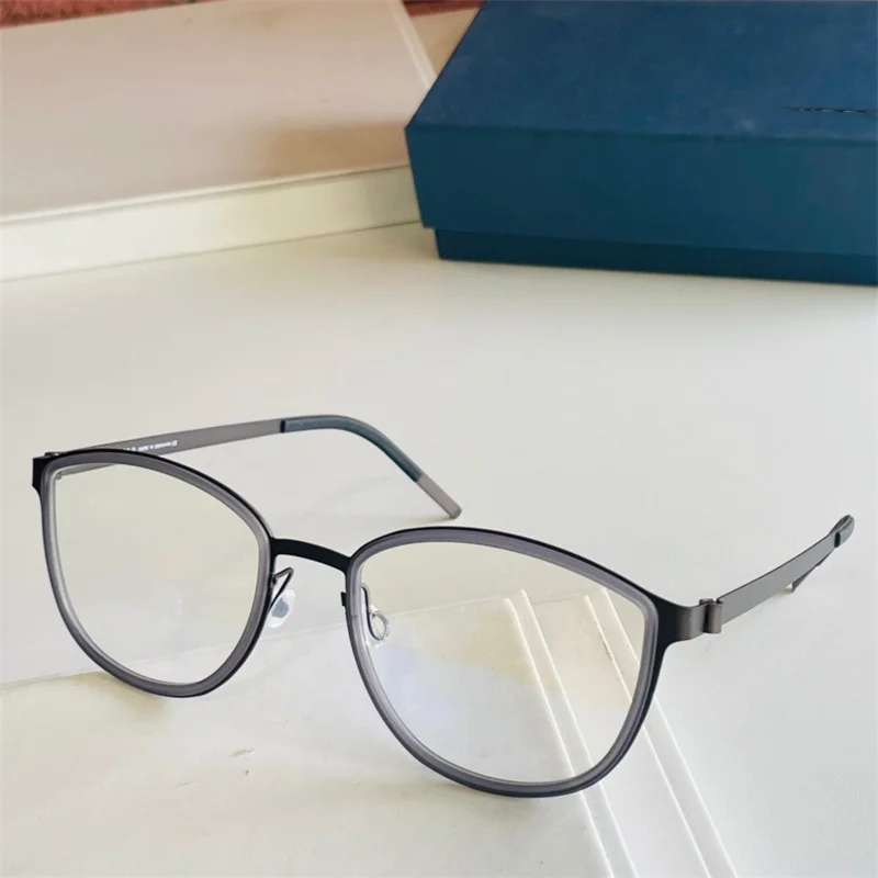 

Denmark New Myopia Reading Titanium Oval Glasses Frame Men and Women Retro Eyeglasses Ultra-light 9737 Prescription Eyewear