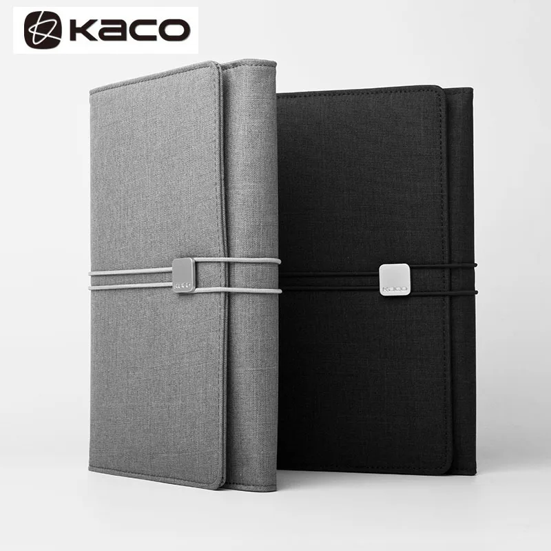 

High-end Kaco Business Notebook A5 Journals Meeting Notepad with Kaco Gel Pen Storage Card Holder Waterproof and Antifouling