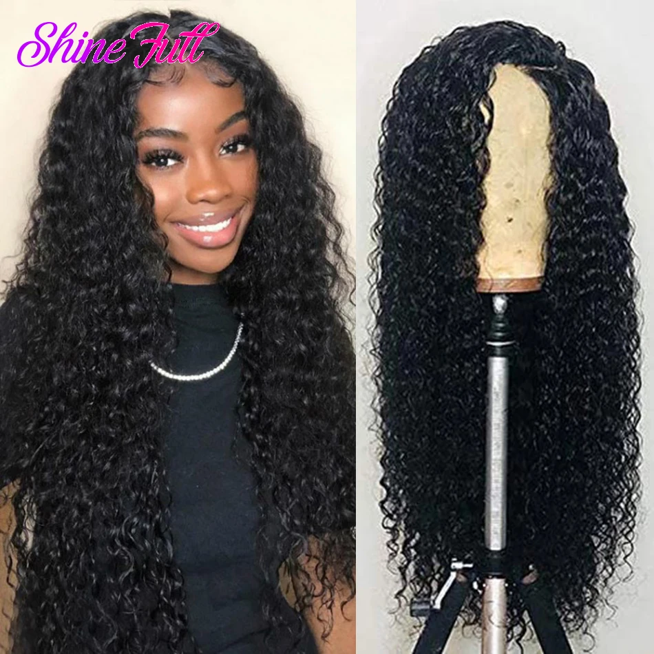 

ShineFull Afro Kinky Curly 13x4 Lace Frontal Wig Brazilian Curly 13x6 Lace Front Remy Human Hair Wigs For Women Pre Plucked