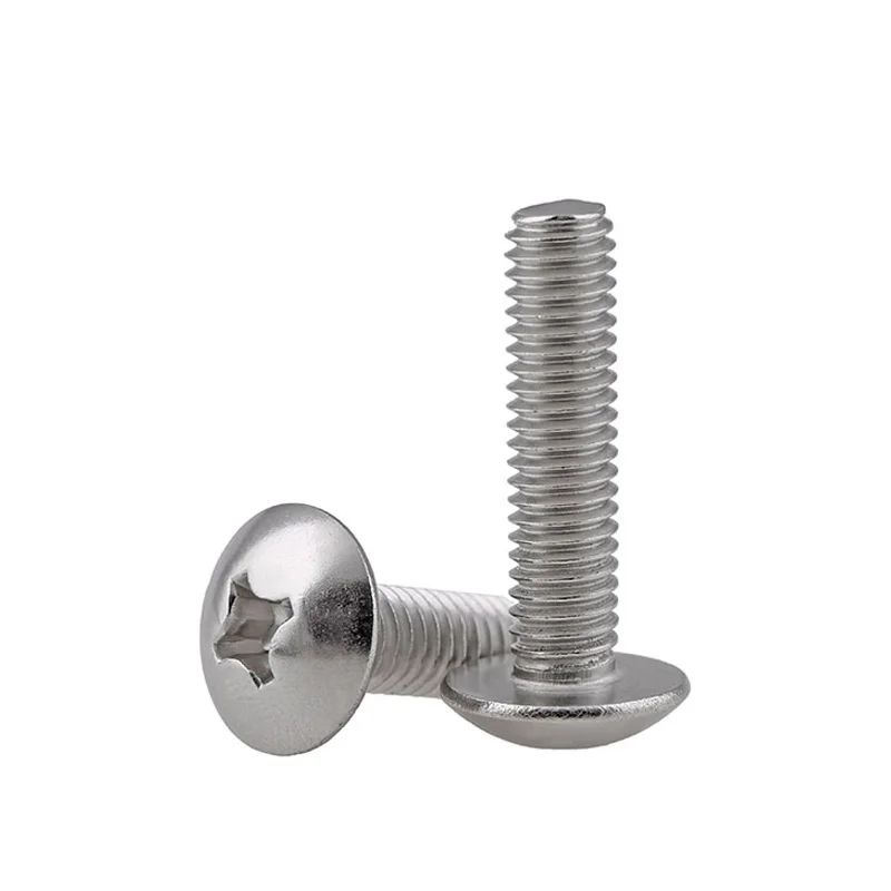 316 Stainless Steel Phillips Truss Head Large Flat Screw Cross Round Head Bolts M3 M4 M5 M6