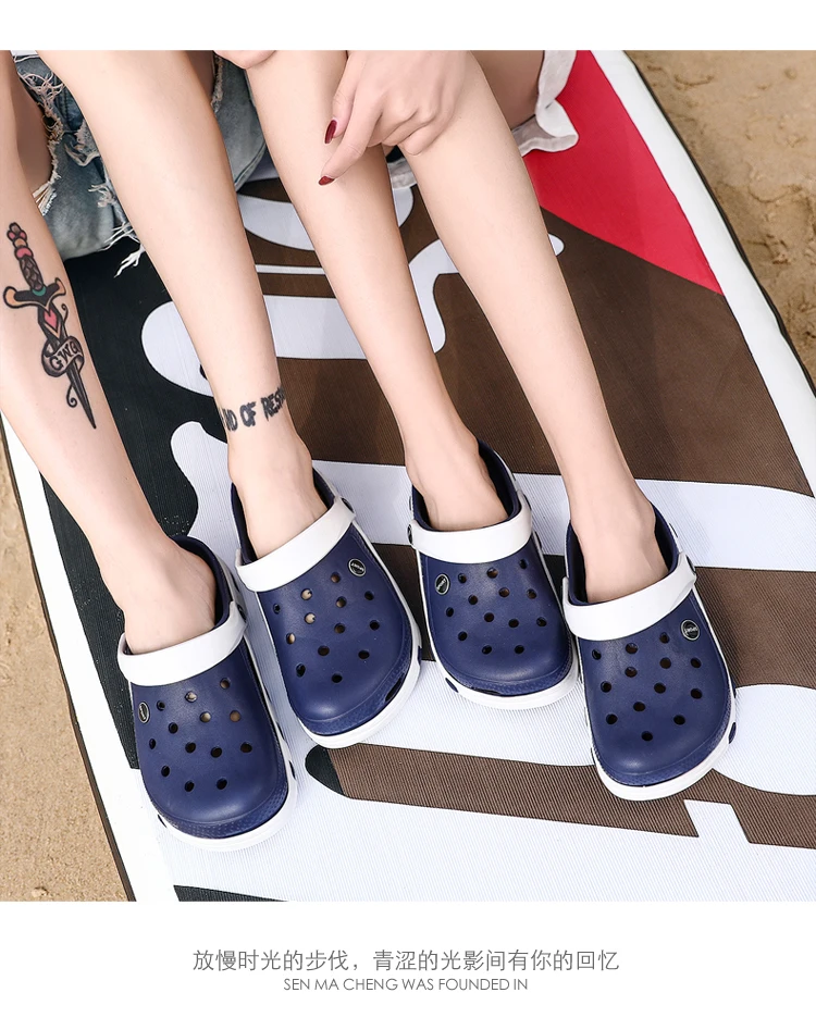 Summer Comfortable Men\'s Garden Clogs Breathable EVA Injection Shoes Casual Sandal Woman Beach Slippers Water Shoes Clogs Cheap