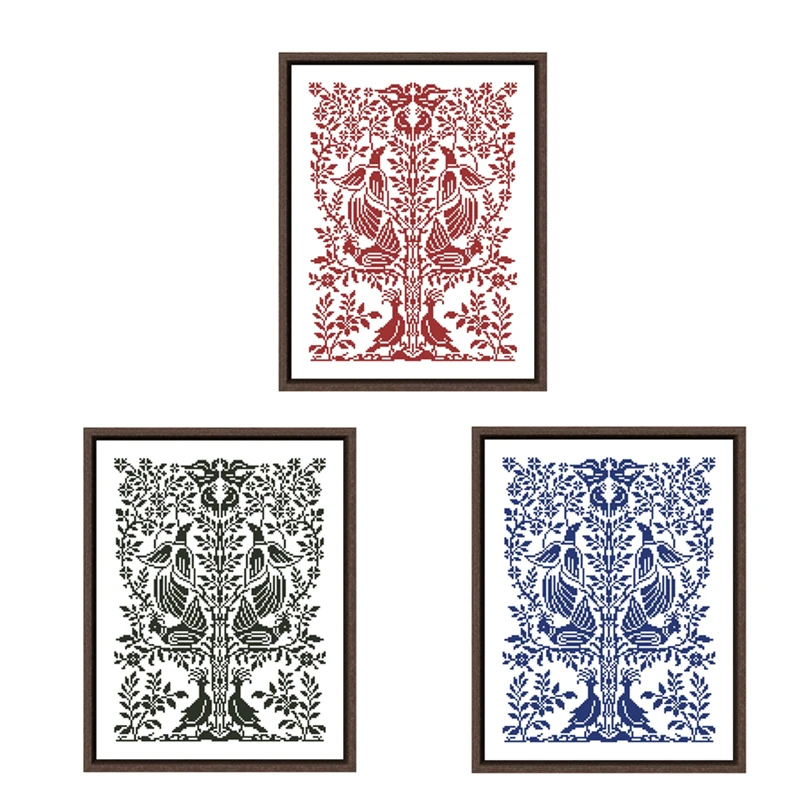 Kit de punto de cruz de tótem monocromático, tejido blanco de algodón, hilo de seda, bordado, costura hecha a mano, 18ct, 14ct, 11ct