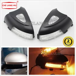 For VW Tiguan 2012 2013 2014 2015 2016 2017 2018 Car-styling Rear LED Mirror Light Lamp Turn Signal Indicator With Puddle Light