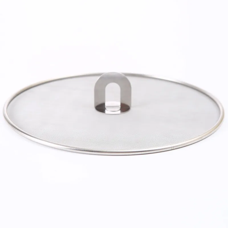 1PC Stainless Steel Splatter Screen Mesh Pan Pot Lid Cover Oil Resist Splash Guard Frying Cooking Kitchen Tools