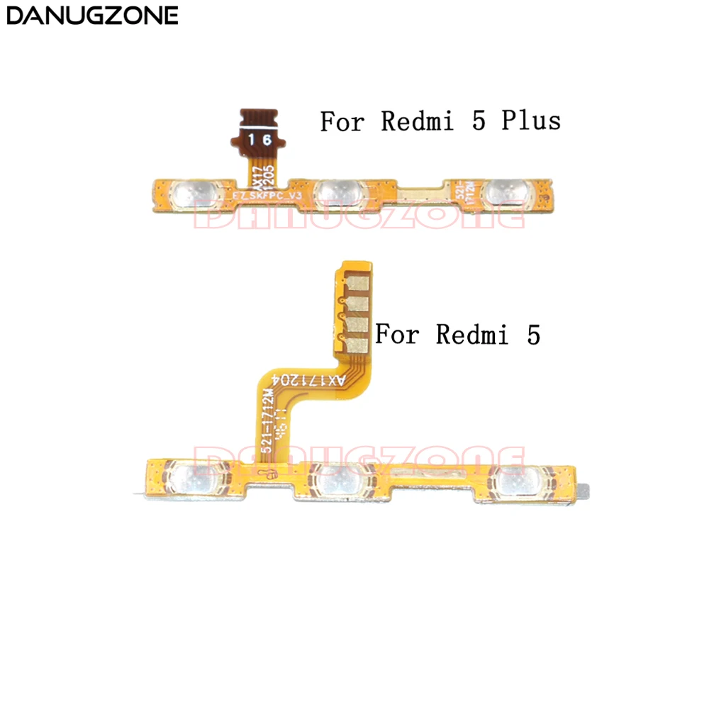 Power Button On / Off Volume Mute Switch Button Flex Cable For Xiaomi Redmi 5 Plus