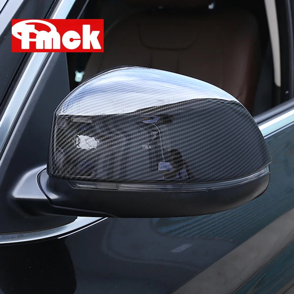 

For BMW X5 F15 G05 2014 2015 2016 2017 2018 Chrome Carbon Fiber Car Accessories Side Rear View Mirror Cover Caps Trim Sticker