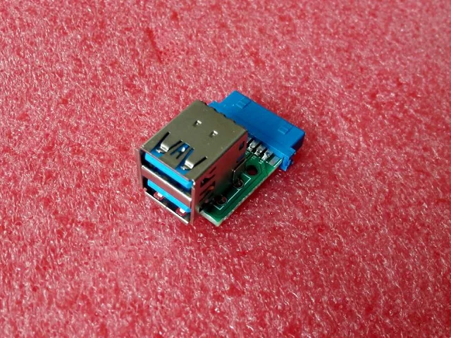 لوحة أم للكمبيوتر 9 دبوس محول USB أنثى الأفقي المزدوج منفذ واحد 20 دبوس التوسع USB3.0 وحدة الهيكل المدمج في