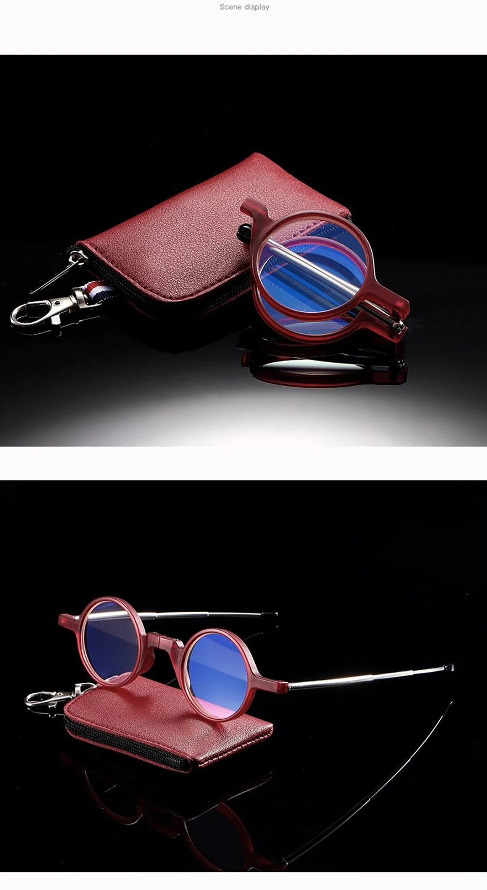 Runde (8) Mode Faltbare Lesebrille Für Frauen Protable Smart Gläser Mit Fall Rahmen Brillen Männer gafas de lectura – Detail 9