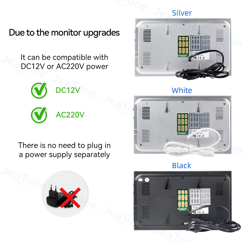 Jeatone Tuya Smart Wifi Video Deurtelefoon Huis Intercom Toegangscontrole Systeem Code/Rfid Card/App/Screen unlock, bewegingsdetectie