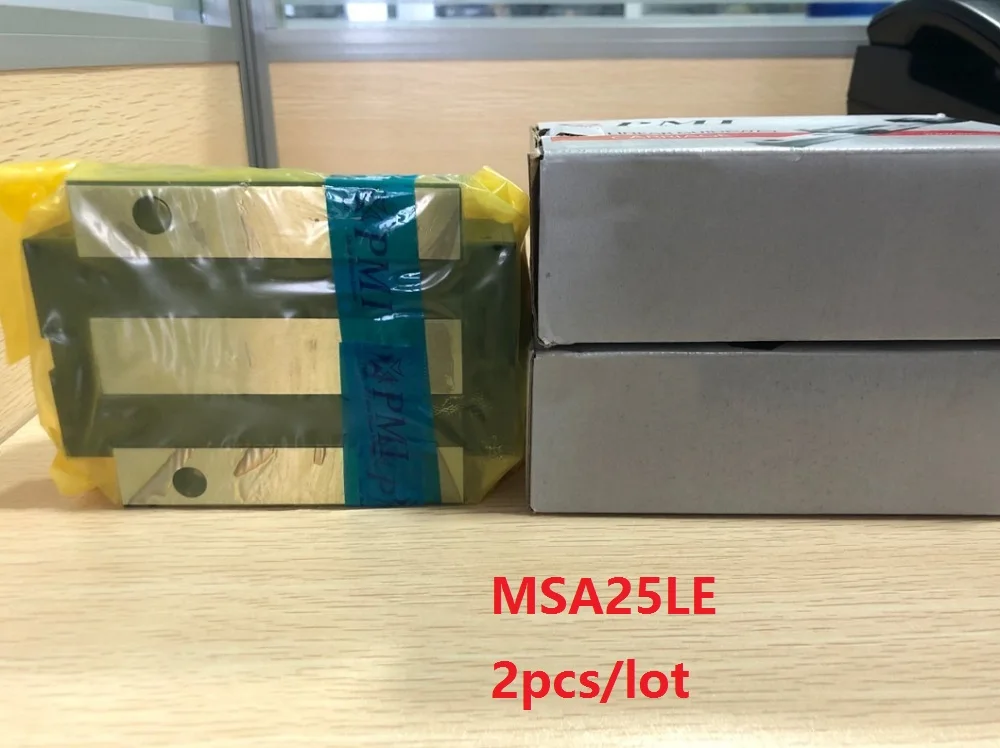 

2pcs/lot Original Taiwan PMI MSA25LE-N MSA25LESSFCN linear guideway slide block Carriage for CO2 laser machine MSA25LE