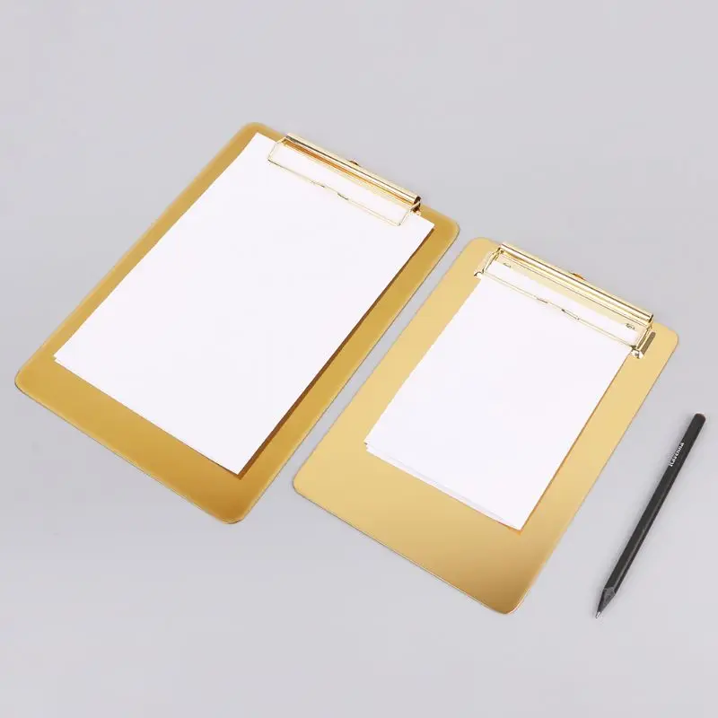 Metal Clipboard Writing Pad File Folders Document Holder Desk Storage School Office Stationery Supply 3 Sizes