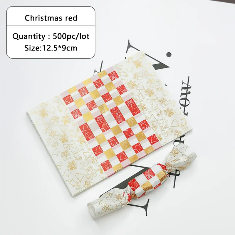 AQ 500 шт./лот оранжево-красные квадратные Рождественские Элементы Декор вечерние ручная работа скручивание вощеная бумага линия носки лук подарочная коробка узор обертка