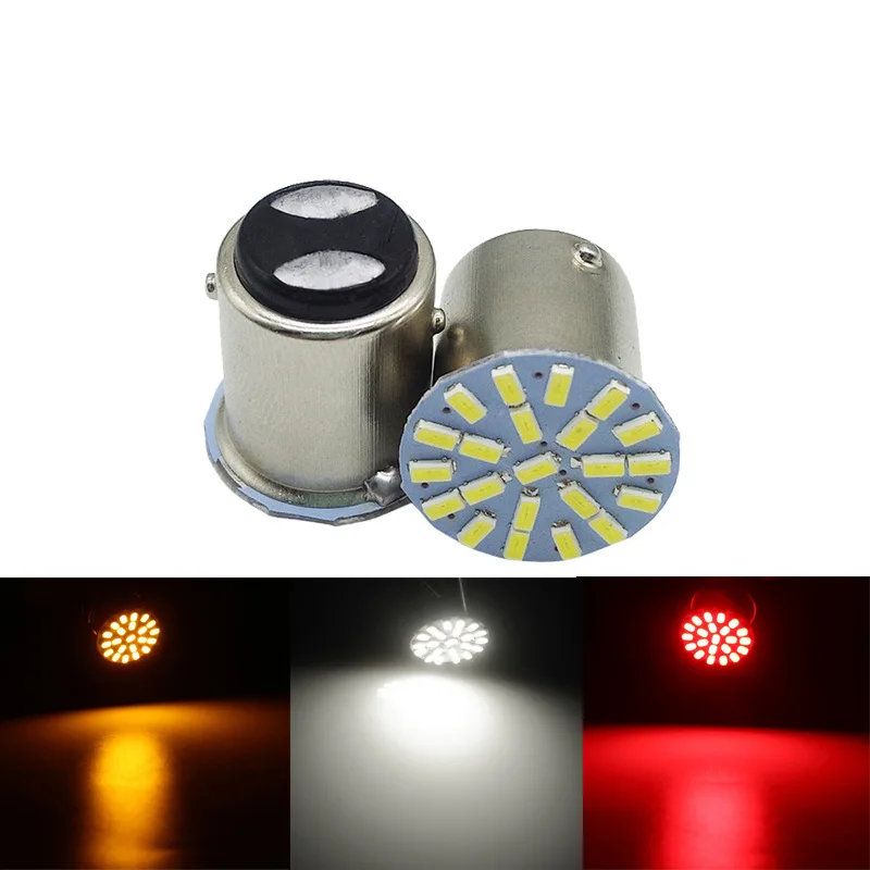 

500pcs 1156 BAY15S P21W 3014 22 SMD Car Led Turn Parking Signal Lights Brake Tail Lamps Auto Rear Reverse Bulbs DC 12V