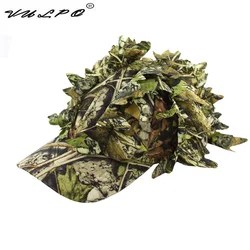 Outdoor Tactical Camouflage Cap With Bionic Leaf Camo Hunting Hat Sniper Hidden Jungle Hat