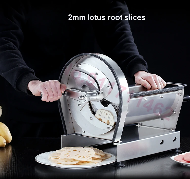 قطاعة بصل قطاعة الخضار لجذور البطاطس واللوتس ، قطاعة طعام حادة من الفولاذ المقاوم للصدأ تقطيع الليمون