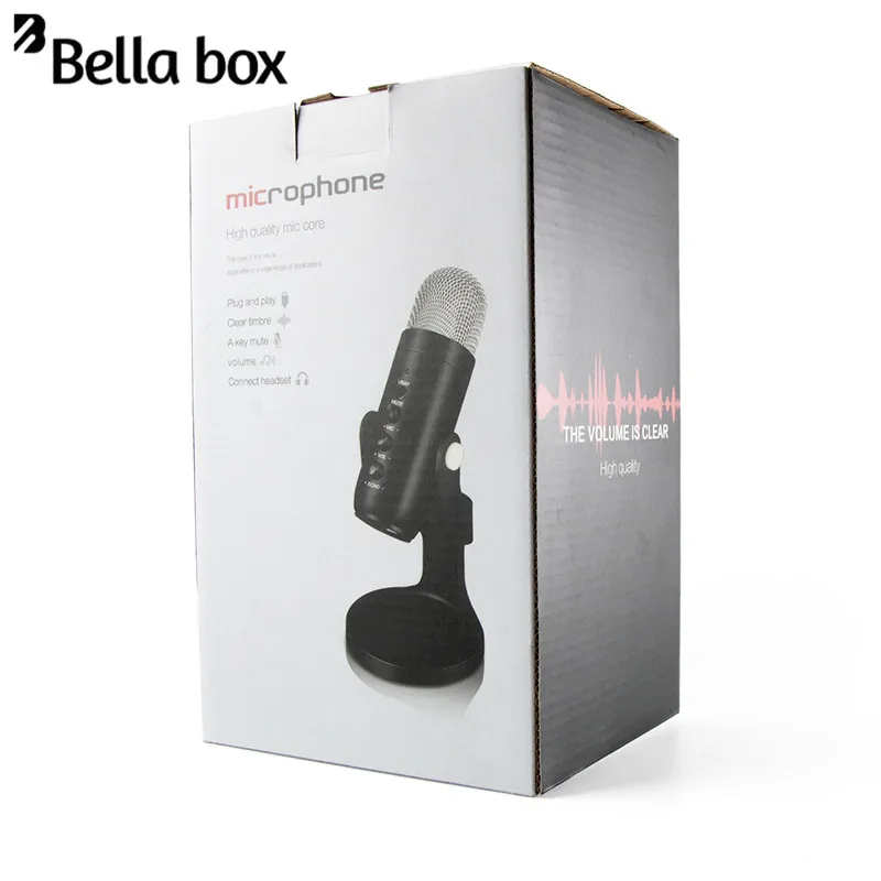 USB คอนเดนเซอร์ไมโครโฟน Mu900เหมาะสำหรับคอมพิวเตอร์,Echo ปริมาณสนับสนุน,Live Broadcast และพอดคาสต์