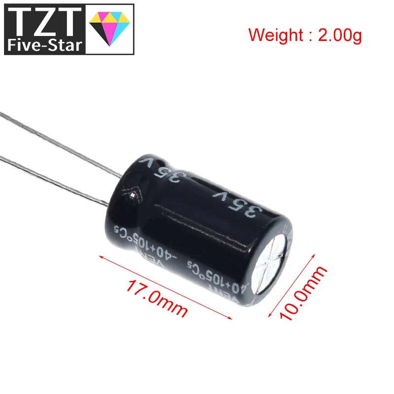 10/30 Stück, hochwertige 35V470UF 10*17mm 470UF 35V 10*17 Elektrolytkondensatoren – Detail 1