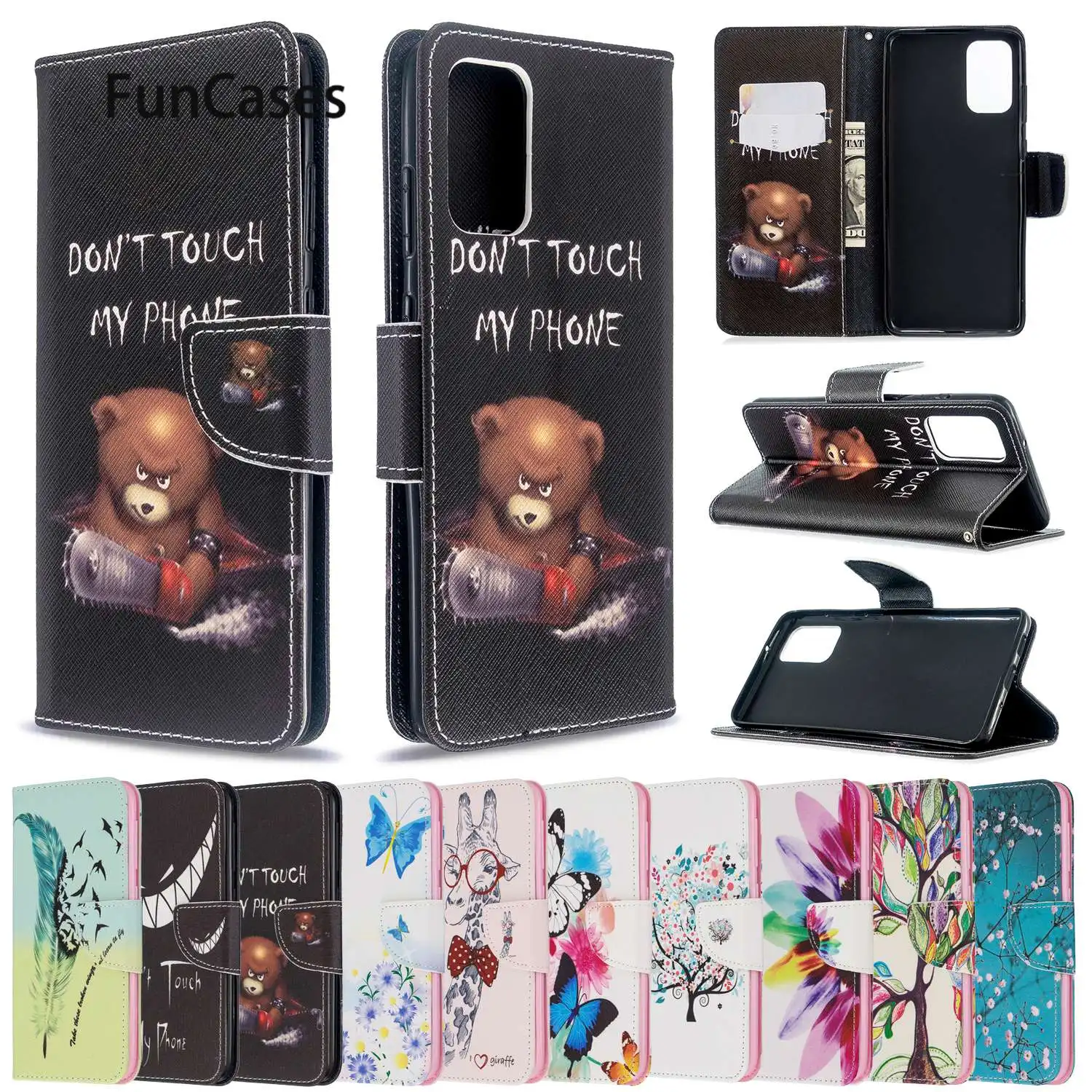 Deer PU Leather Phone Case For Samsung S9 Plus Cover Samsung Galaxy cover S9+ S20 S10 Plus S9 S20 + capa Telephone Mobile Cases