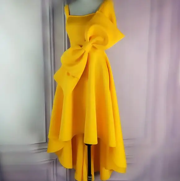 

Women Dress Evening Party Dresses Vestido Solid Irregular Hem Bow Tie Fashion Dress Office Formal Dropshiping