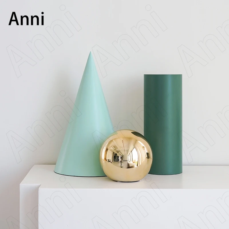 Creative Solid Geometry Ceramic Figurine Nordic Modern Color Glaze Minimalist Art Cylinder Sculpture Coffee Table Desk Ornaments