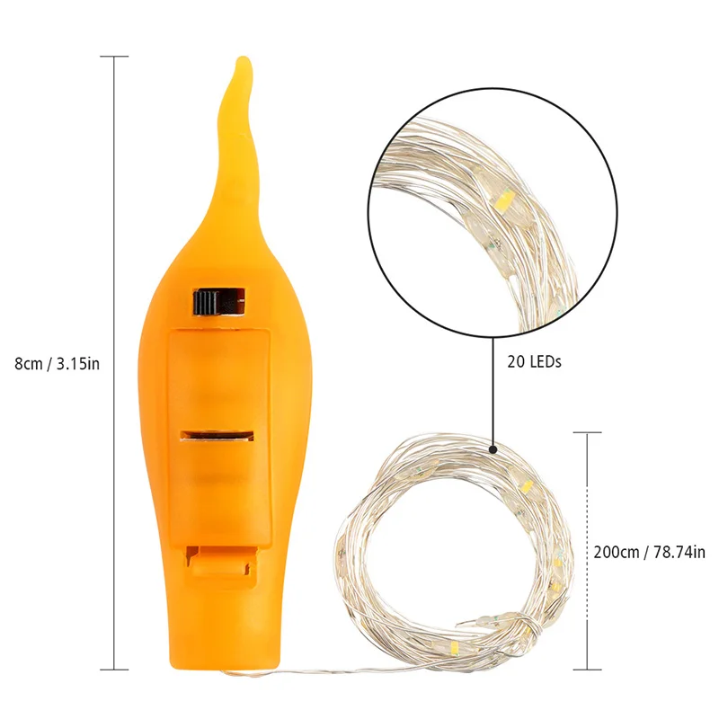 2/6/10 pcs Led Candle Wine Bottle String 2M Mini Flameless Cork Led String Lights For DIY Christmas Party Wedding Decoration