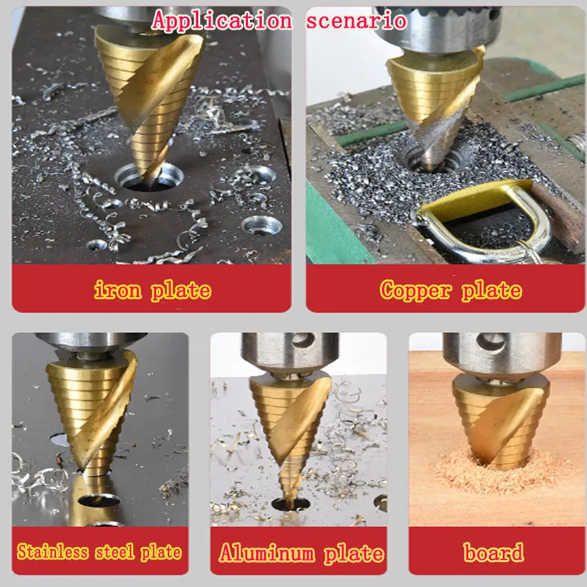 M35 5% Cobalt Step Drill Bit HSSCO Cone Metal Tool Hole Cutter4-12/4-20/4-22/4-25/4-32