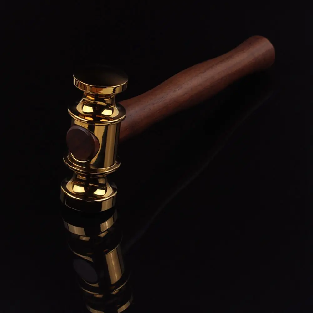 All is Hammer 18K gold coated Solid Brass hammer Mallet Hand Tools Gavel Leather Craft Tool Judge harmmer 3 sizes available