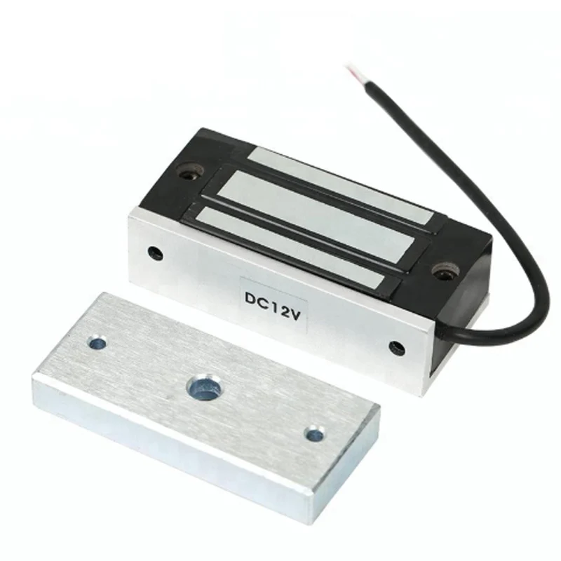 

DC 12V Electromagnetic Lock with Bracket 60kg 132lbs Mini Electric Magnetic Cabinet Single Door Lock Access Control Accessories