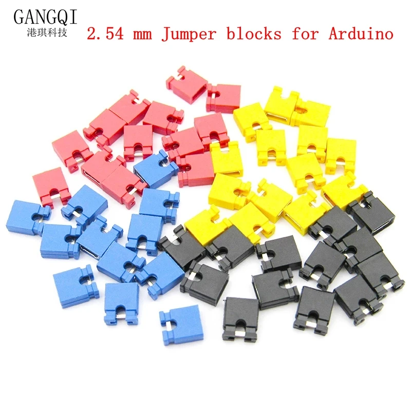 100PCS 2.54mm Jumper Cap Pin Header Jumper Blocks Connector For Circuit Board 2.54 Spacing Motherboard and/or Expansion Card G25