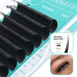 ANNAFRIS Premium Matte Flat Ellipse Individual Eyelash Extensions Natural Soft Split Tips False Lashes Cilios Pestañas Postizas