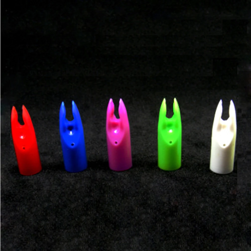 30pcs Archery Arrow Nocks  Shaft OD 8mm Suitable For Wood Arrow Glass fiber Arrow Aluminium Arrow And Carbon Fiber Arrow 6 Color