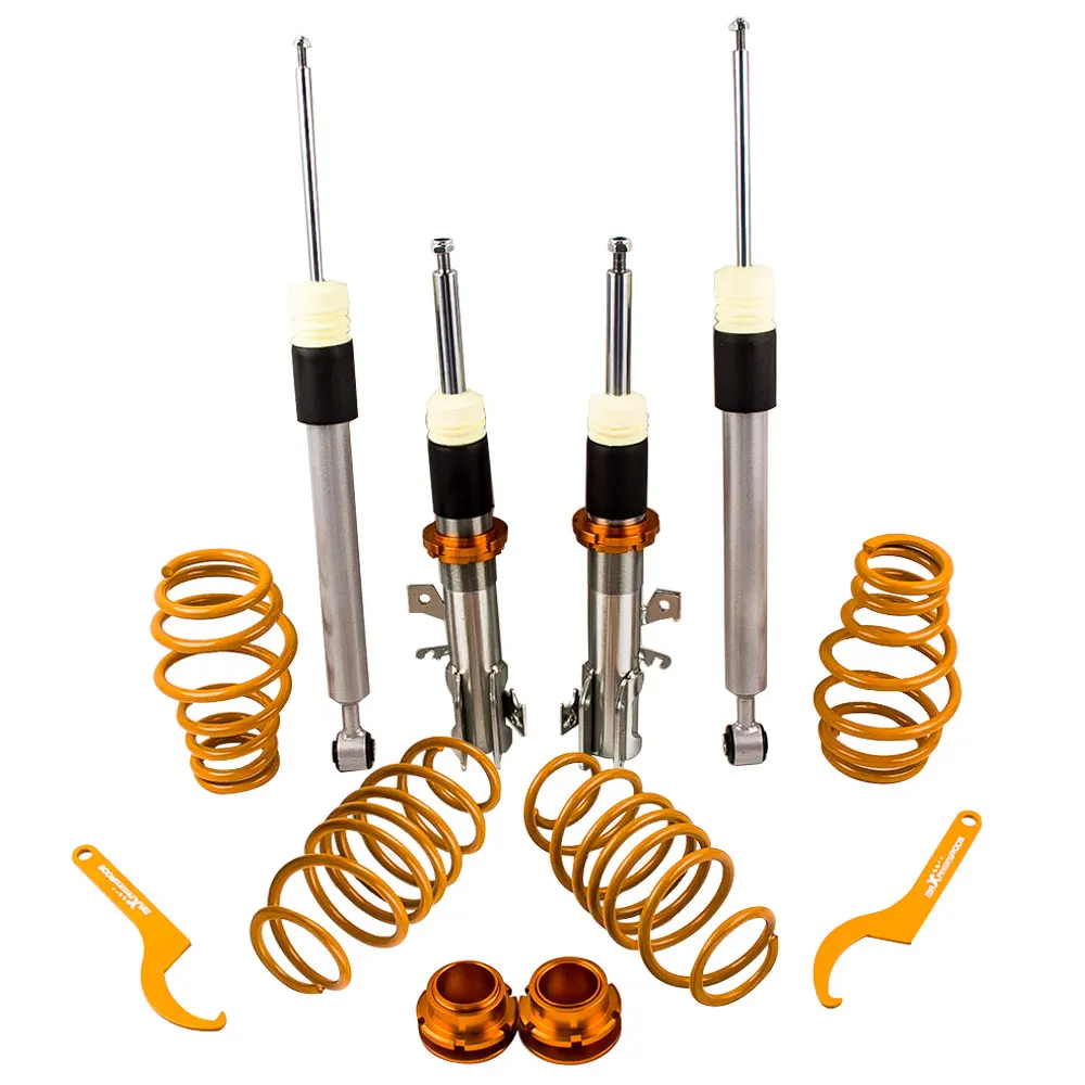 Adjustable Height Coilovers For Ford Fiesta MK7 VII MK6 VI JA8 Shock Absorbers Shock Spring Lowering Shock Spring Coilovers