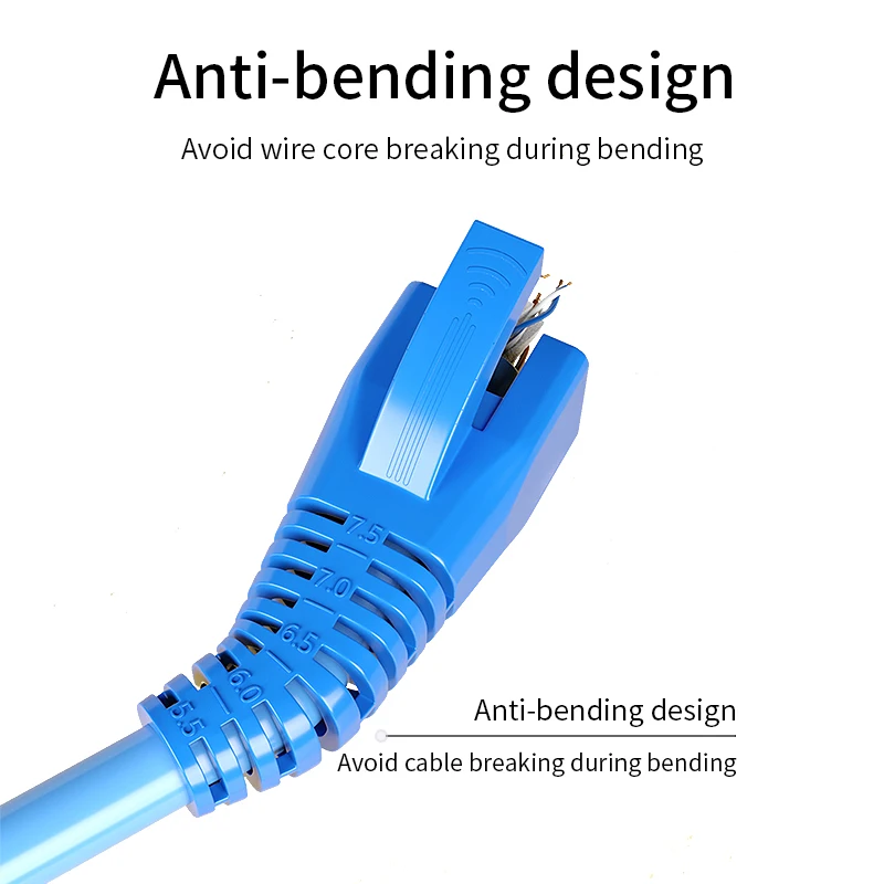 이더넷 네트워크 케이블 스트레인 릴리프 부츠 커넥터 플러그 커버, 와이어 직경 5.5-7.5mm, RJ45 CAT8 CAT7 CAT6a CAT6 CAT5e