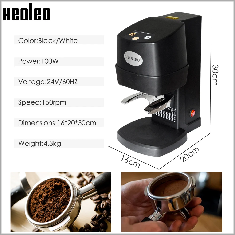 XEOLEO 58MM Electric Coffee Tamper Machine Automatic Flat Press Grinder Coffee Bean Powder Adjusting 24V Espresso Press Tamping