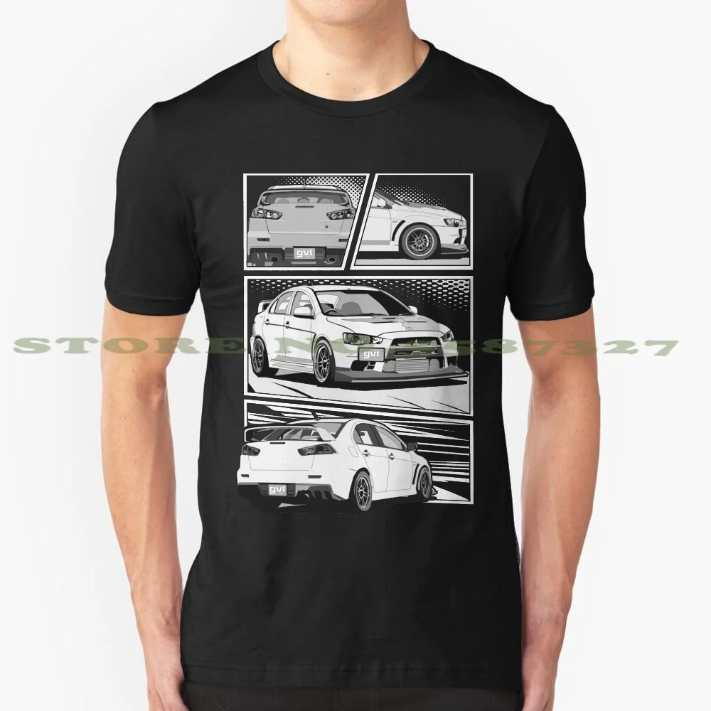 Evo X 4 Pic Black White Tshirt For Men Women Evo Evolution Evo X Evo 10 Evo 8 Evo 9 Mitsub Lancer Wrx Sti 4g63 4b11