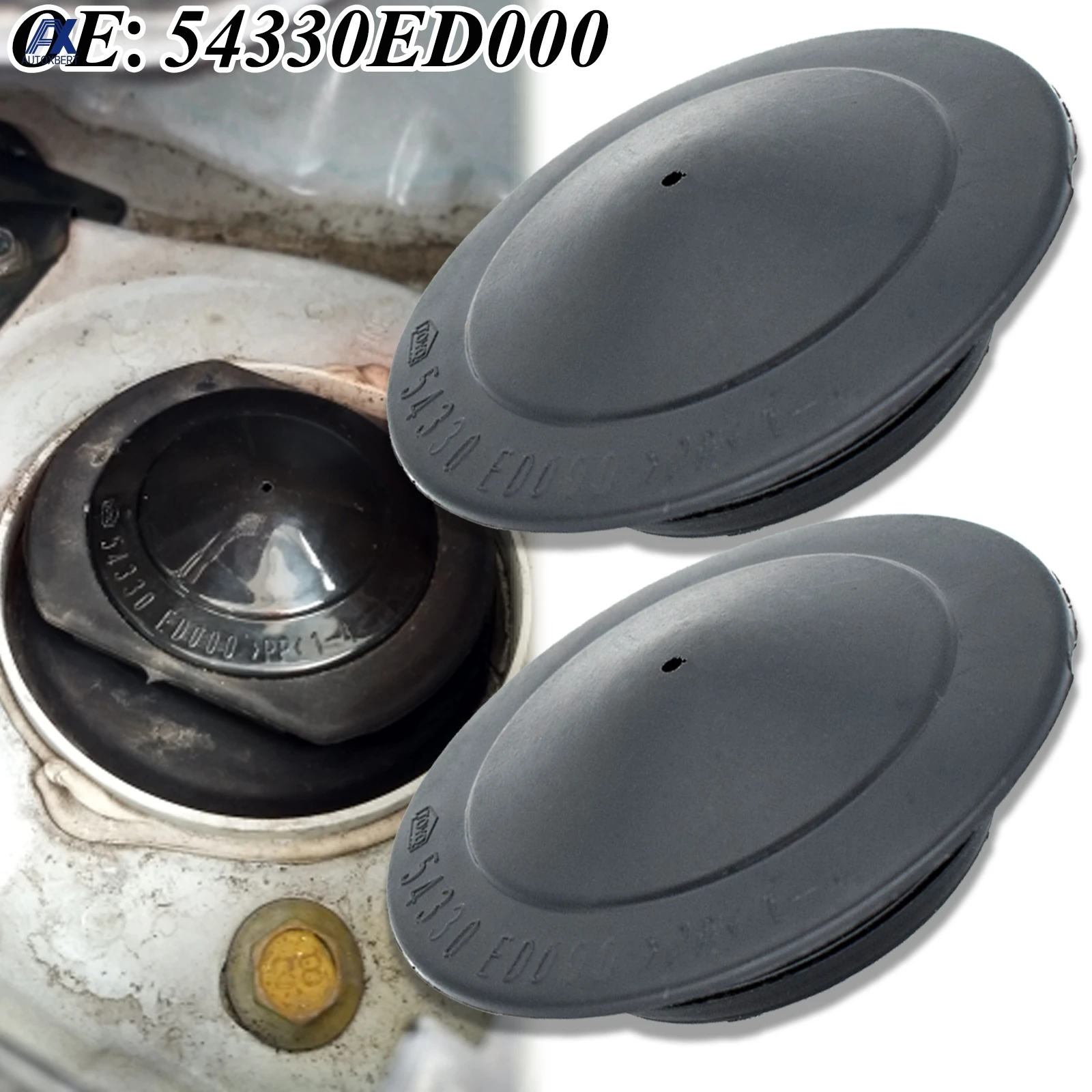 Par de capa de montagem de suporte de suspensão dianteira para Nissan ylphy Almera G11 March Micra K12 Wingroad AD Y12 54330ED000 Tampa à prova de ferrugem