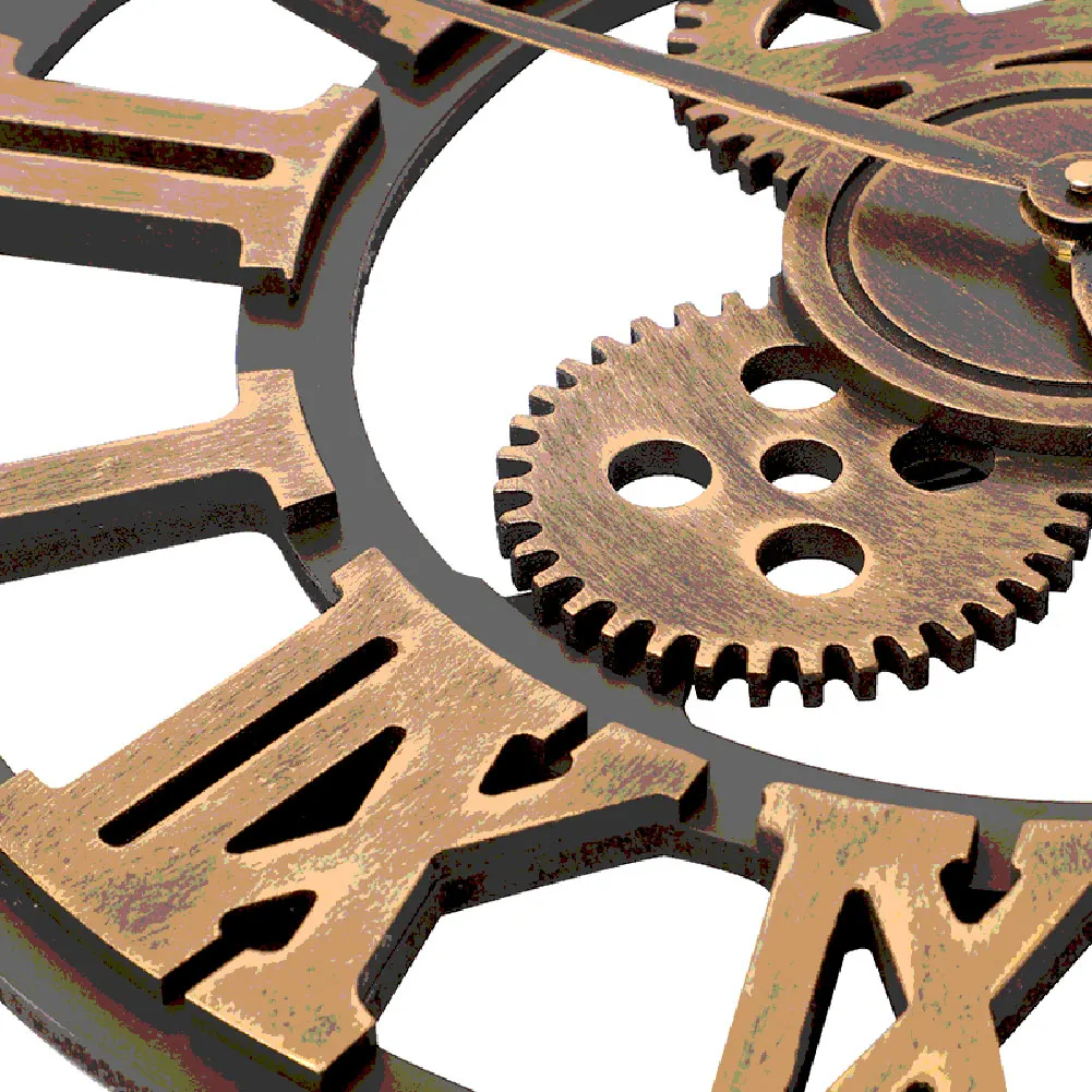 HOT SALES!!!New Arrival 40cm Gear Industrial Style Quartz Wall Clock Sticker Living Room Decoration Wholesale Dropshipping