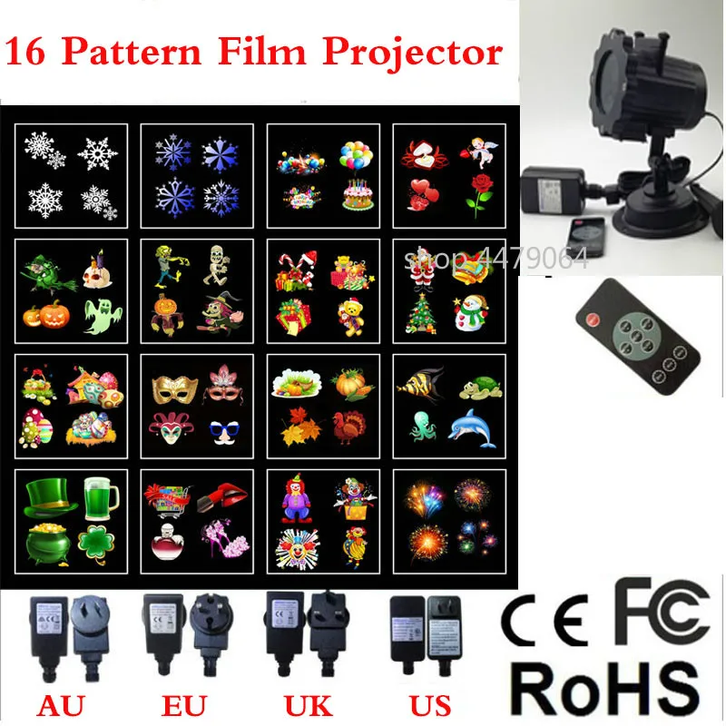 

Солнечный цветок оболочка 16 шаблон пленочный проектор с дистанционным управлением наружный водонепроницаемый свет для газона светодиодная Рождественская Карта светодиодный прожектор
