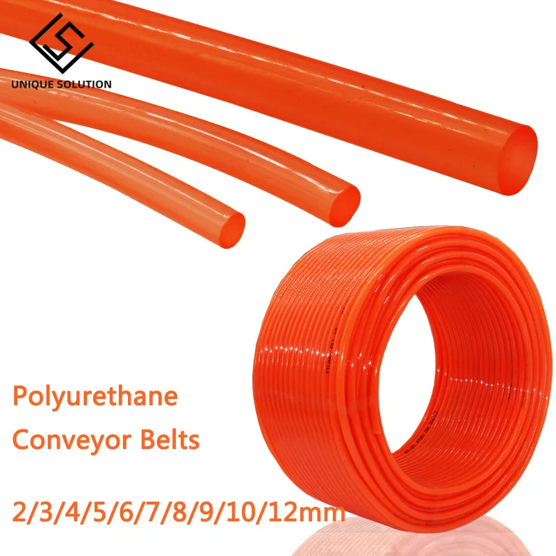 

Polyurethane Conveyor Belts Diameter 2/3/4/5/6/7/8/9/10/12mm PU Round Drive Belt Meltable Cord