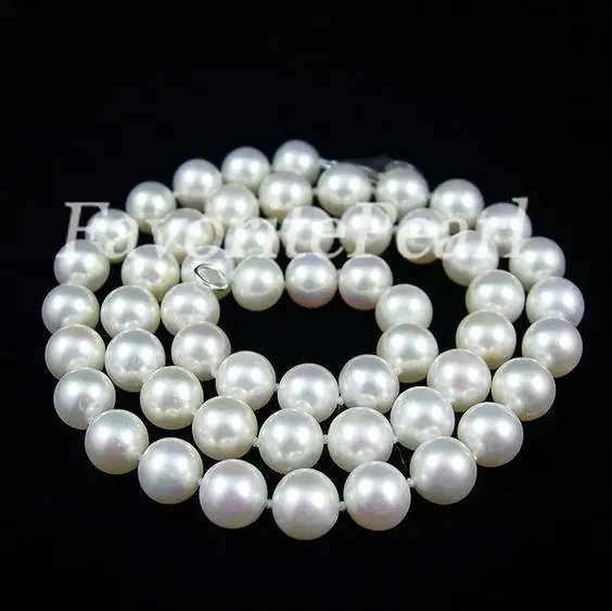 

Favorite Pearl Necklace AAA 7-8mm Top White Color Freshwater Pearl Necklace 18 inches Fine Jewelry Charming Women Girl Gift