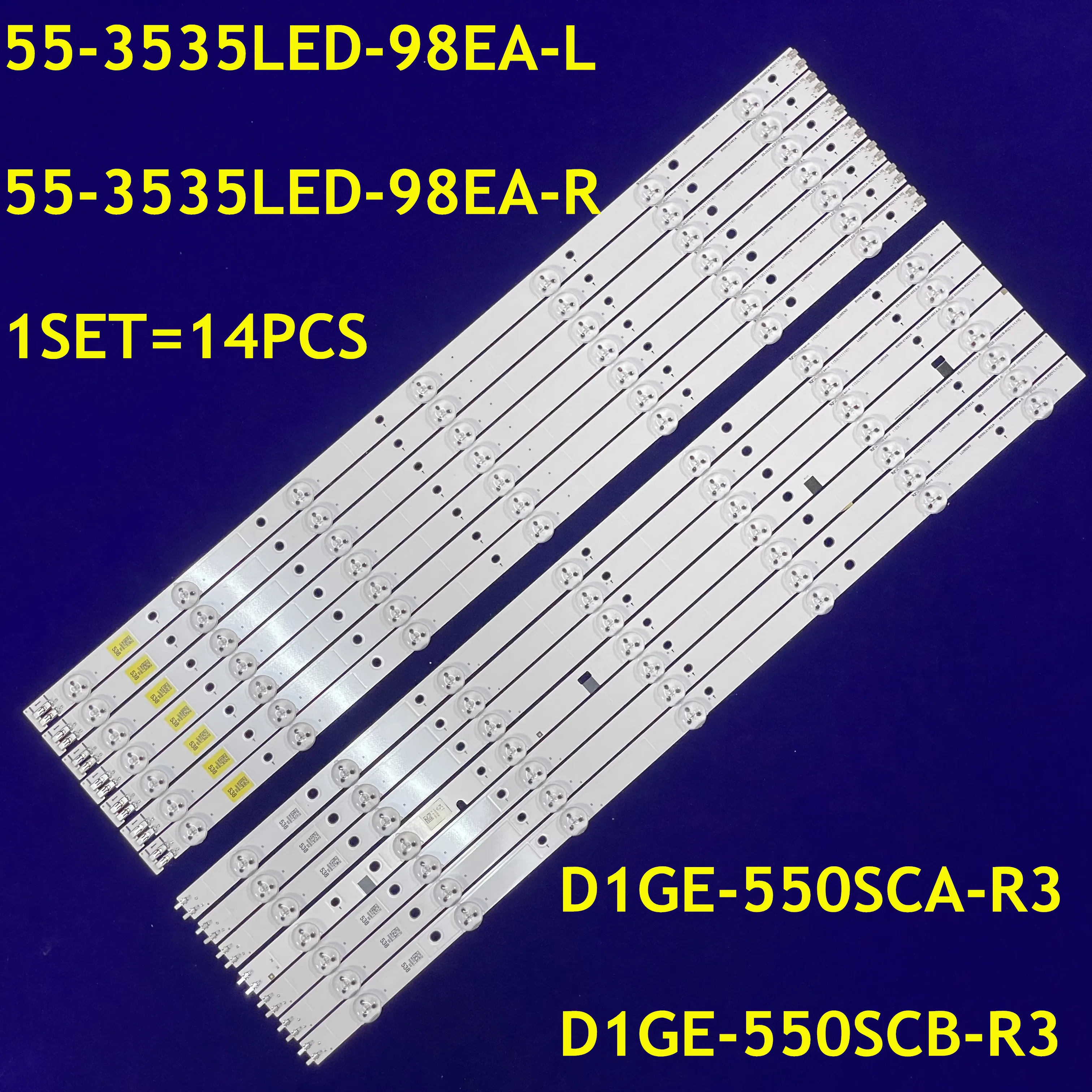 12PCS LED Strip For 2012SVS55 3228 D1GE-550SCA-R3 D1GE-550SCB-R3  UA55EH5080R UA55EH6000R UN55EH6000 UN55EH6001 UN55FH6003