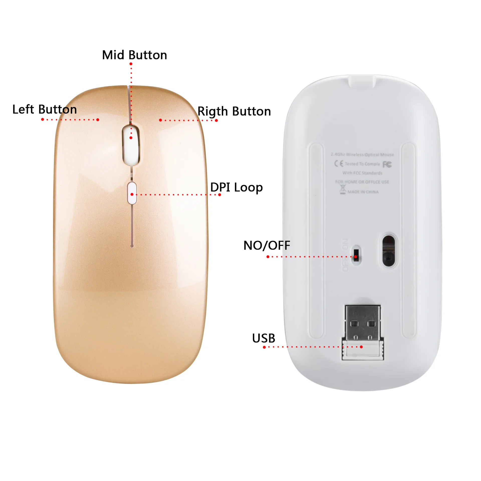 Bluetooth Wireless Mouse Rechargeable Mouse Wireless Computer Silent Mause e For Laptop PC laptop accessories