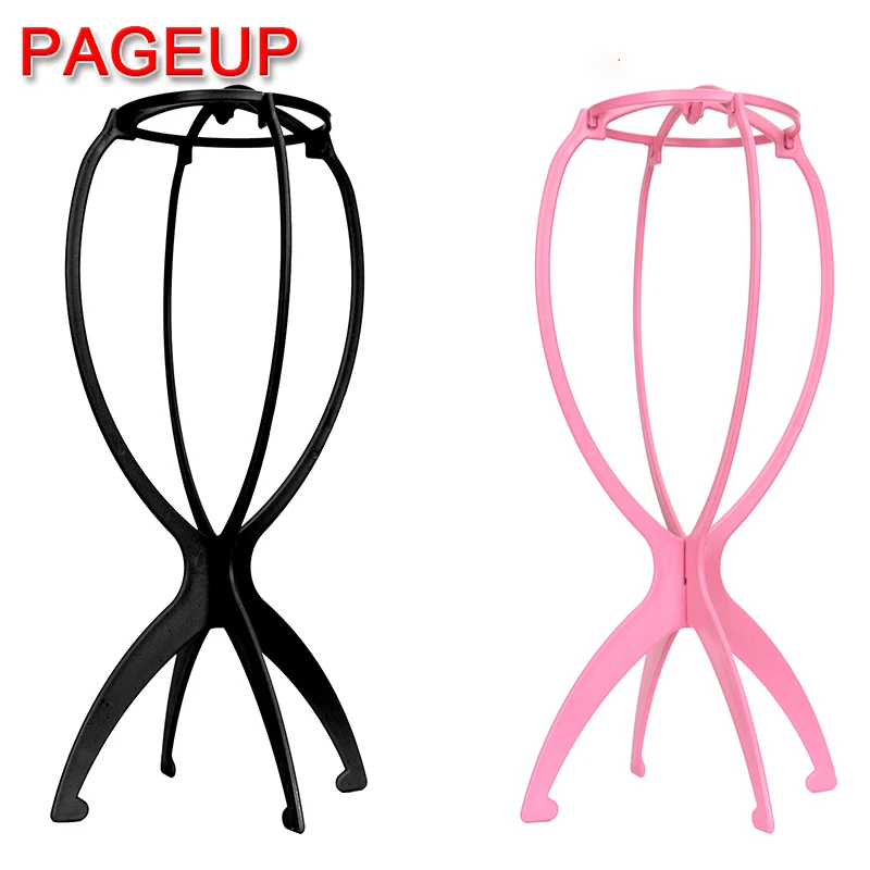 1PC Colorful Ajustable Wig Stands Plastic Hat Display Wig Head Holders 18x36Cm Mannequin Head/Stand Portable Folding Wig Stand