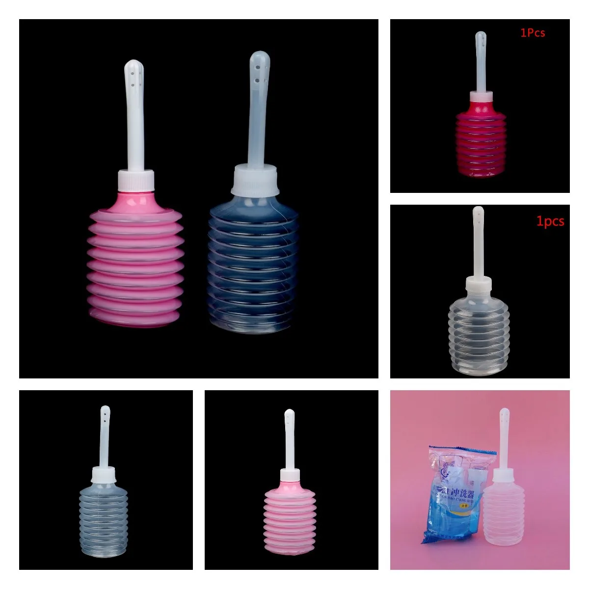 1PC Enema Rektum Jarum Suntik Vagina Bilas Plug Anal Vagina Shower Cleaner Sprayer Sekali Pakai Medis Anal Cleaner Dewasa Anal Toy